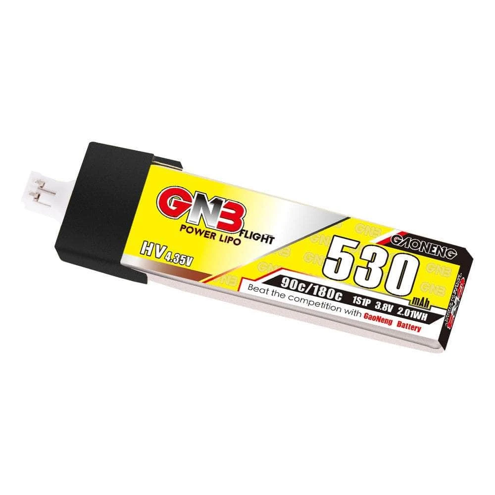 Gaoneng GNB 3.8V 1S 530mAh 90C LiHV Whoop/Micro Battery W/ Plastic Head - PH2.0 - Image 2