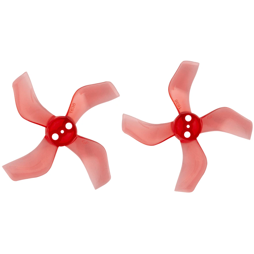 Gemfan 1636 Durable Quad-Blade 40mm Micro/Whoop Prop 8 Pack (1mm Shaft) - Choose Your Color - Image 2