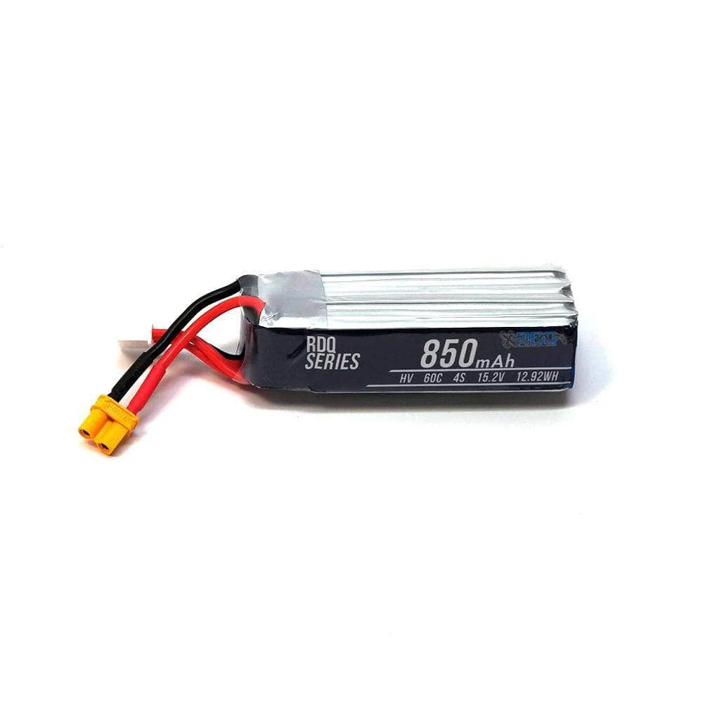 RDQ Series 15.2V 4S 850mAh 60C LiHV Whoop/Micro Battery (Long Type) - XT30