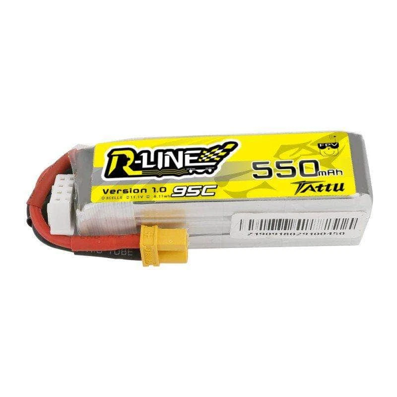 Tattu R-Line 11.1V 3S 550mAh 95C LiPo Micro Battery - XT30 - Image 2