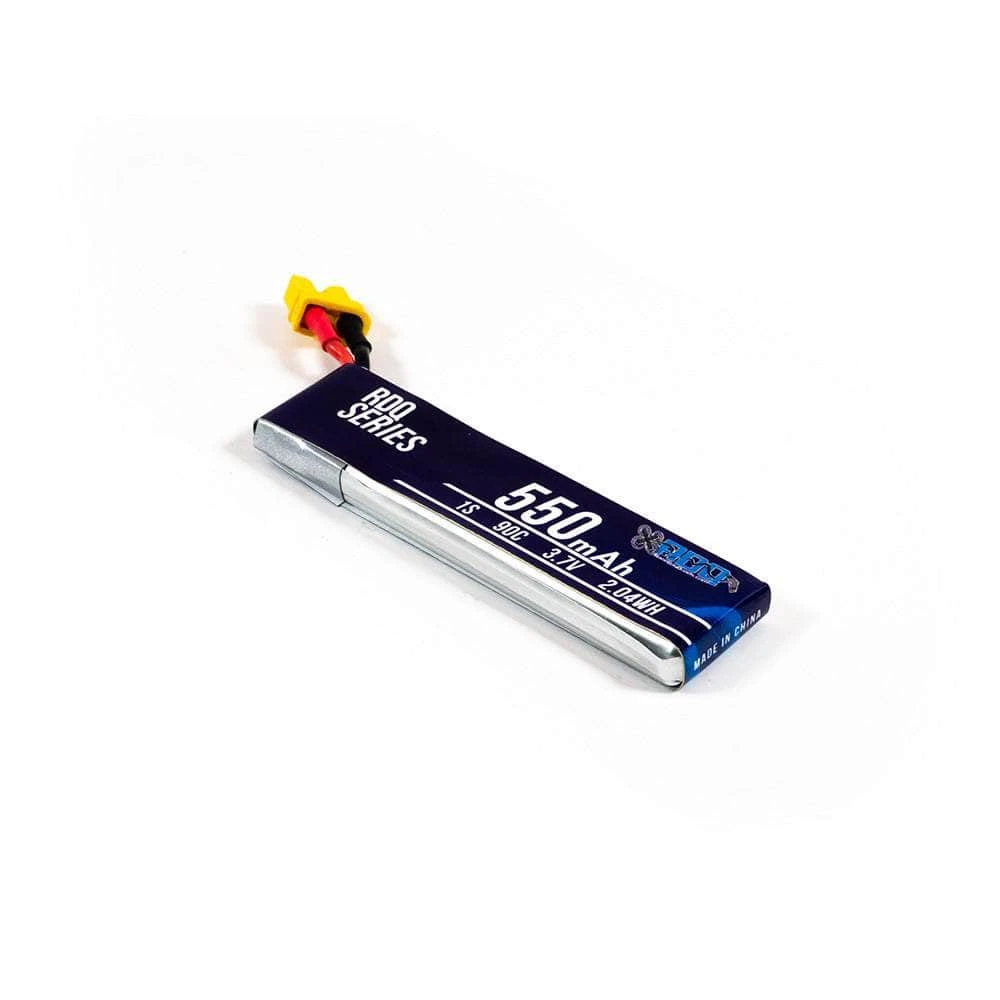 RDQ Series 3.7V 1S 550mAh 90C LiPo Whoop/Micro Battery W/ Cabled Connector - Choose Version