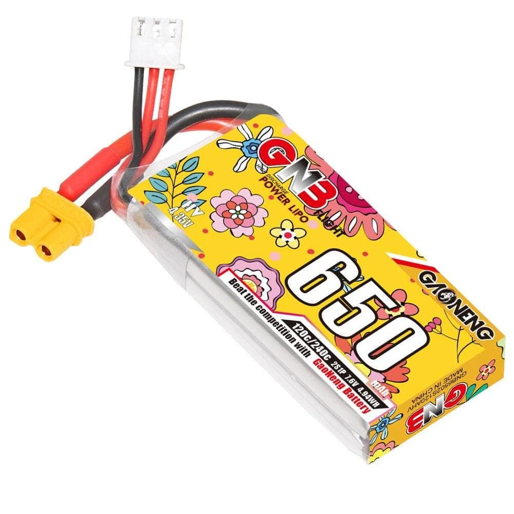 Gaoneng GNB 7.6V 2S 650mAh 120C LiHV Micro Battery - XT30 - Image 2