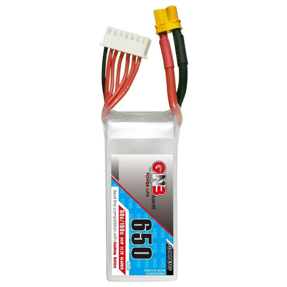 Gaoneng GNB 22.2V 6S 650mAh 80C LiPo Micro Battery (Square Type) - XT30 - Image 2