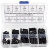 M2 Nylon Hex Male-Female Spacer Standoffs Screw Nut Assortment Kit (Black) For 2"/3" And 20x20 Rigs