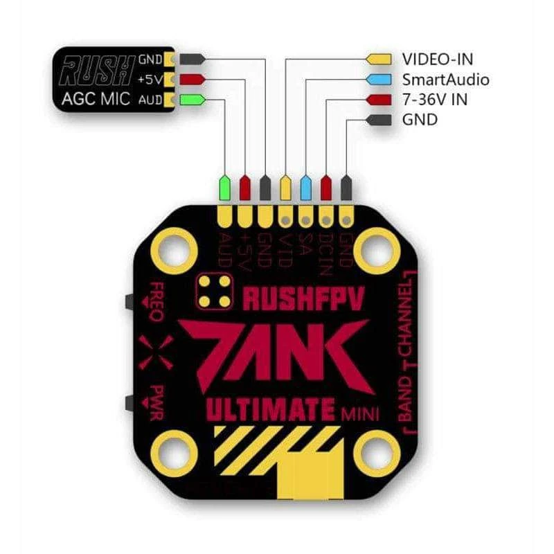 RUSHFPV Tank Mini 20x20 25-800mW 5.8GHz VTX - MMCX - Image 7