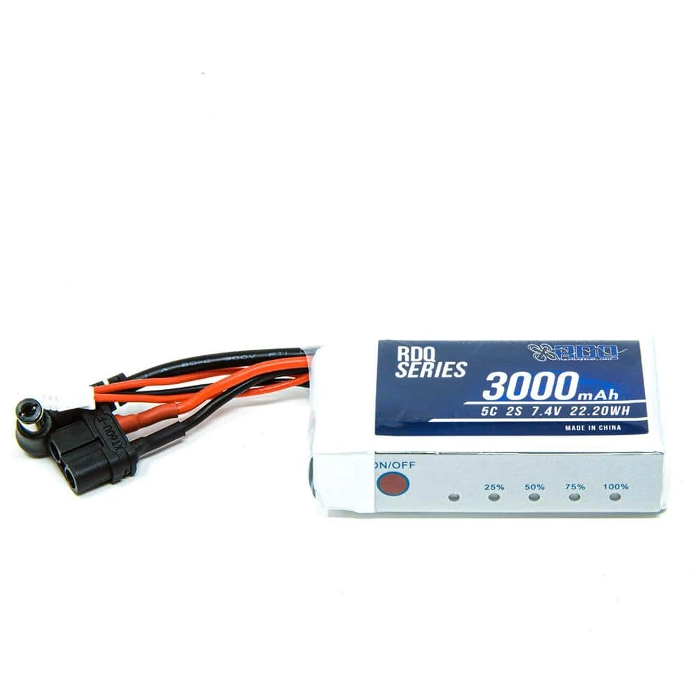 RDQ Series 7.4V 2S 3000mAh 5C FPV Goggle LiPo Battery W/ Charge Indicator - Barrel Jack & XT60 - Image 7