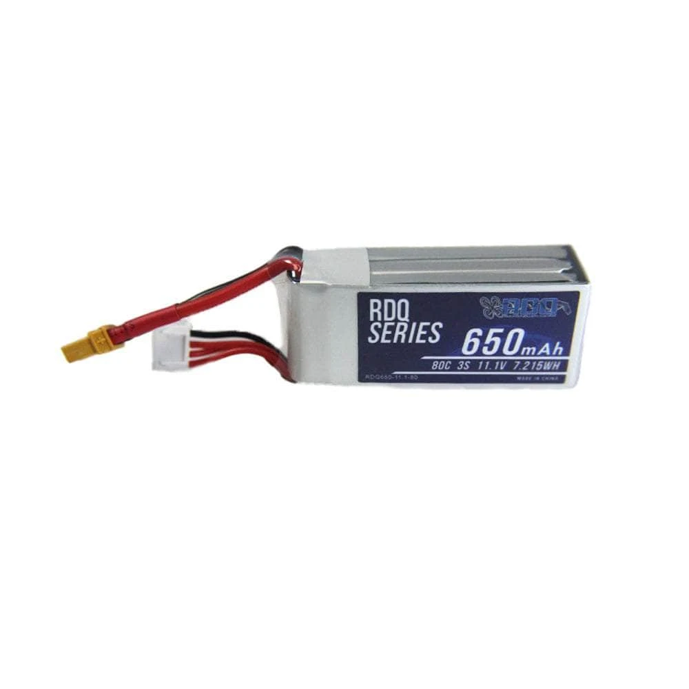 RDQ Series 11.1V 3S 650mAh 80C LiPo Micro Battery (Square Type) - XT30 - Image 2