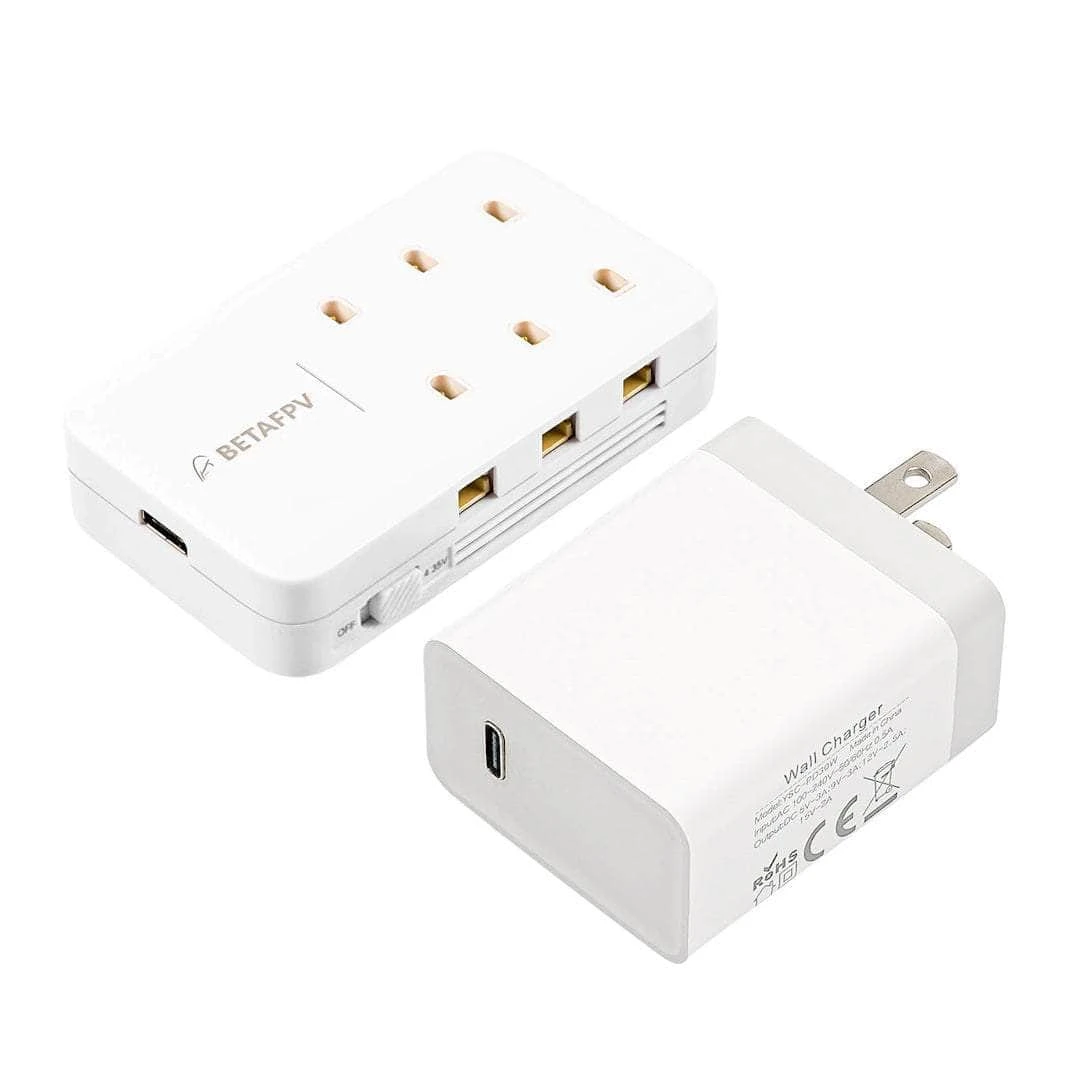 BetaFPV 6 Port 1S LiPo/LiHV Charger For BT2.0 & PH2.0 - Choose With Or Without AC Adapter - Image 2
