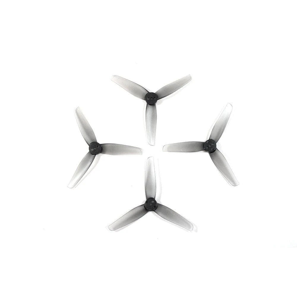 HQ Durable Prop T3x2x3 Tri-Blade 3" Prop 4 Pack (2mm Shaft) - Grey - Image 2
