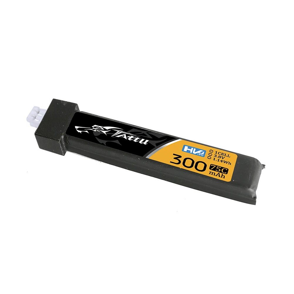 Tattu 3.8V 1S 300mAh 75C LiHV Battery 5 Pack - Choose Version - Image 2