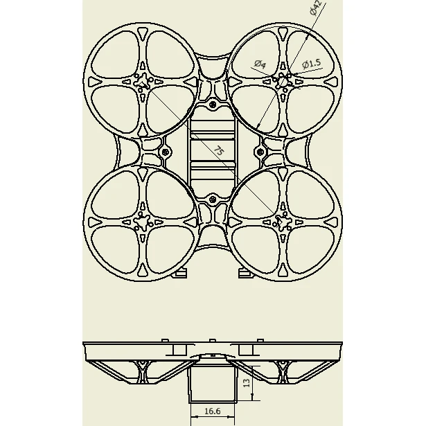 HappyModel Mobula7 V3 75mm 2S Upgrade Whoop Frame - Choose Your Color - Image 9